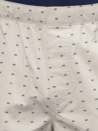 X Print Oyster Beige Lounge Shorts