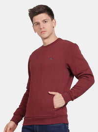 T-Base Men Round Neck Solid Sweatshirt