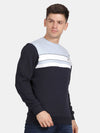 T-Base Men Round Neck Colourblocked Sweatshirt