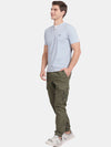 T-Base Men Solid Mid-Rise Regular Fit Cargos